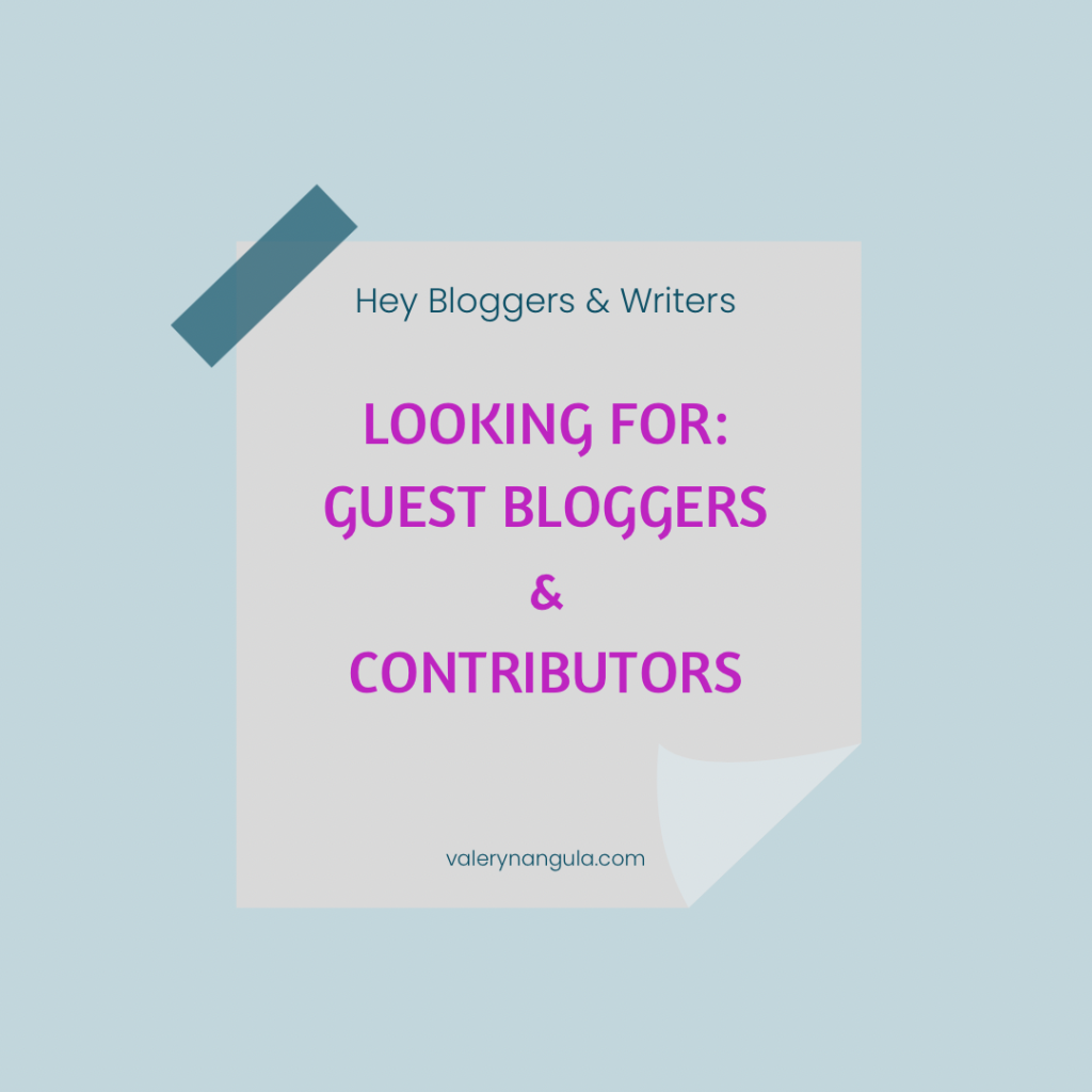 OPPORTUNITY: INVITING GUEST BLOGGERS/CONTRIBUTORS